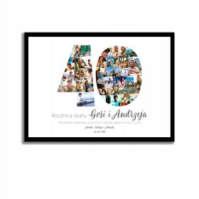   Kolaž za 40. obletnico poroke - Personaliziran spomin na vašo posebno priložnost