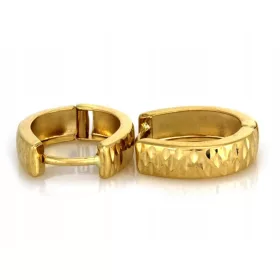    Nežni uhani 375, elegantni obročki brez kamenčkov, modno darilo