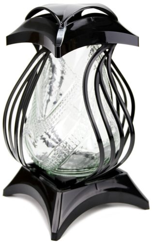 Moderna sveča FLORA, Elegantna Črna Sveča z Visoko Stabilnostjo, Višina 34 cm