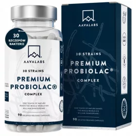   Aavalabs črevesni probiotik Probiolac 120 milijard CFU 90 kapsul - 30 sevov