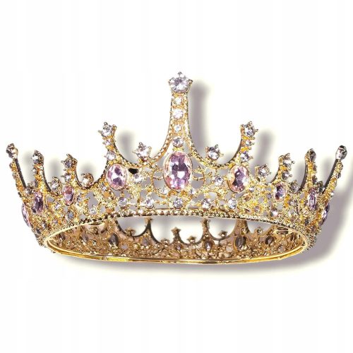 Royal Rose Gold Tiara with Pink Zirconia