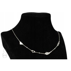    SREBRNA OGRLICA SLAVENIH SRCE ANGELSKO KRILO ZNAK NESKONČNOSTI