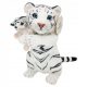 Beli plišasti tiger z maskoto, idealen za igro in dekoracijo sobe