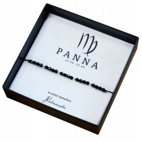   Zapestnica iz naravnih kamnov PANNA Zodiak Črni Turmalin 925 Darilo