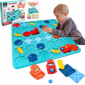 LOGIČNA DRUŽABNA IGRA LABIRINT GRADITE CESTO 56x56 cm