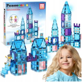   Magnetni konstrukcijski kocki 72 kos, Ledena palača, Velike figure