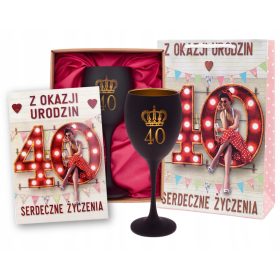   Eleganten komplet za 40. rojstni dan za ženske - Darilo, kozarec želja, mila