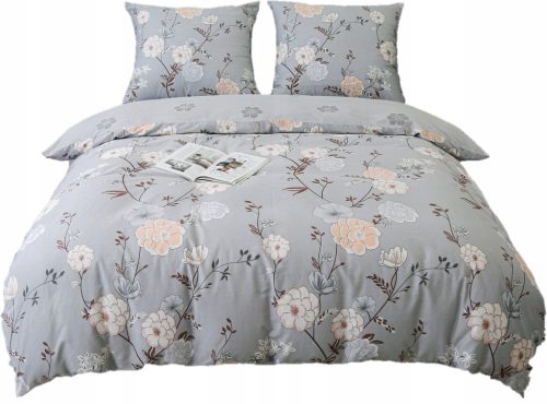 Posteljnina iz satena 160x200cm Flowers Ash Delicate Meadow