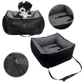 Avto nosilka za psa, mačko, avtopodloga, siva 55 cm