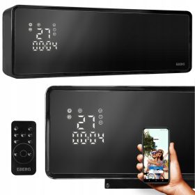   Zračna zavesa EBERG Q4 2kW steklena zračna zavesa, električni grelec Farelka + WiFi