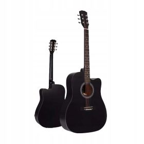   Akustična kitara za začetnike, črn kovček MusicMate BK-38
