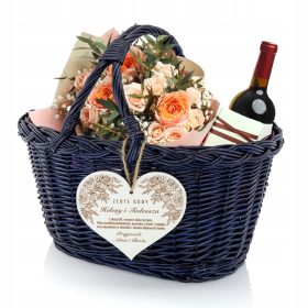 Košara iz pletenega zlata za obletnico poroke 30 40 50