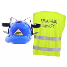   Pivski komplet s čelado in odsevnim telovnikom za vodjo dogodka