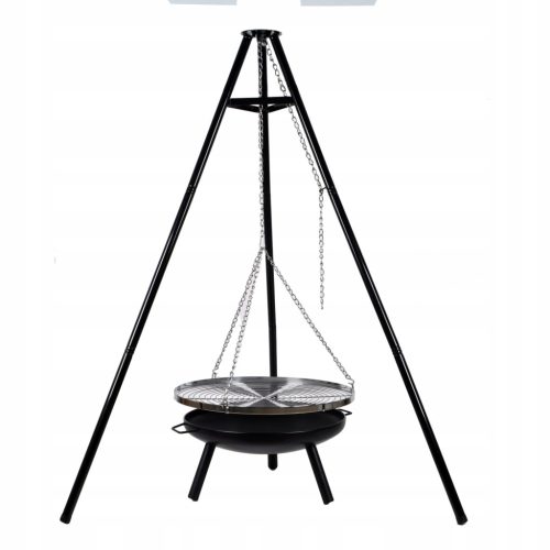  VIGALNI ŽAR NA OGLJE dia. 60 cm KROMIRANA REŠETKA KAMIN XXL