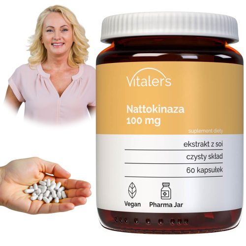 Nattokinaza 100 mg Vitaler's, 60 kapsul - Naravni encim za zdravje srca