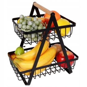 Kovinska dvojna košara za sadje in zelenjavo