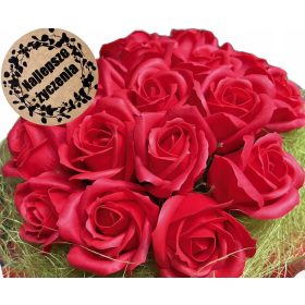   Buket Milnih Vrtnic z 18 Dišečimi Milnimi Rozami Namesto Pravih Rož