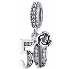 Zapestnica za 50. rojstni dan 50 kosov, srebro 925