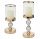 Svečnik Glamour Lantern Crystal Luxury Gold set 1-2
