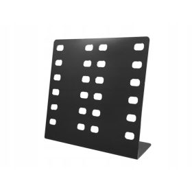   Stojalo za očala za 12 kosov, Dvojno stojalo iz 3 mm črnega pleksi stekla