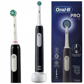   Električna zobna ščetka Oral-B Pro 1 Cross Action Črna Močna