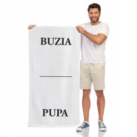   Kopalnična brisača BUZIA PUPA 70x140 - Smešno darilo za rojstni dan za fanta