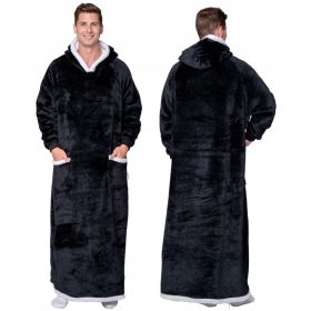   KAPAČNA JOPA XXL ČRNA z Veliko Kapuco in Toplim Polarnim Podlogom