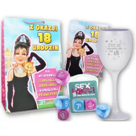   Smešen set za 18. rojstni dan deklice! Erotična karta kosti