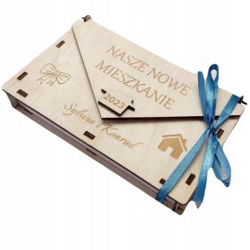   DREVENA KONVEKCIJA ZA DENAR - DARILNA ŠKATLA ZA PARAPETOVKO - PRIMERNA ZA NOVO HIŠO ALI STANOVANJE