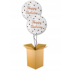 BALONI ZA ROJSTNI DAN S HELIJEM - SET 2 KOSA BELA