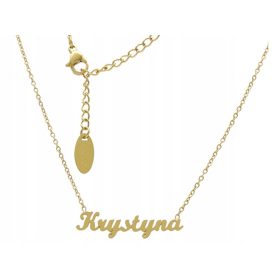    Ogrlica iz kirurškega jekla, ime KRYSTYNA, nova zlata zvezdniška %