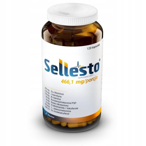 Hauster Sellesto 466,1 mg Ubichinol - Podpora za srčno-žilni sistem in vitalnost, 120 vegetarijanskih kapsul