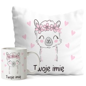 Darilni set Llama Llama s skodelico za vzglavnik