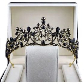 DIADĒM ČRNI VINTAGE ZLATI LASNI NAKIT 1913