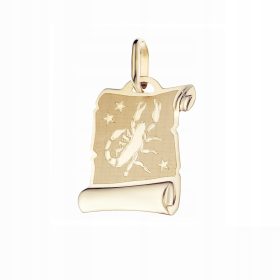 Zlata verižica s papirusom in nebesnim znamenjem Škorpijon