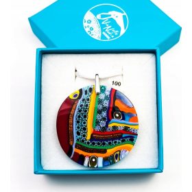   Obesek Murrina, večbarveni okrogel obesek iz muranskega stekla