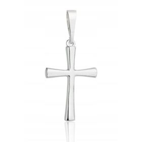  Srebrni križni obesek, gladek, velik, brez slike, pr. 925