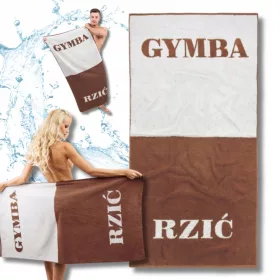   RŠČEČA ZA PLAŽO 100% BOMBAŽ GYMBA RZIČ SMEŠNO DARiLO ZA MOŠKEGA