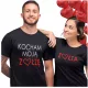 VALENTINOVO DARILNO SMEŠNO KOMPLET MAJIC ZA PAR PSOV