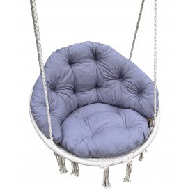 STORK'S NEST luštna gugalnica svetlo sive barve