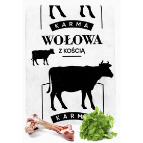 ZAMRZNJENO MESO ZA PSE GOVEJA KARMA S KOSTMI 10 KG