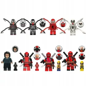   2024 NOVO Kocke figura Deadpool + mini Wolverine KOMPLET 8 KOSOV