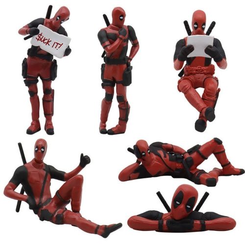 DEKORACIJA FIGUR MARVEL SUPERJUNAK SUPERBOJLER DEADPOOL KOMPLET 6 NOVIH KOSOV