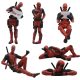 DEKORACIJA FIGUR MARVEL SUPERJUNAK SUPERBOJLER DEADPOOL KOMPLET 6 NOVIH KOSOV