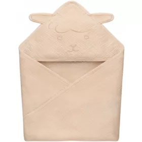   Prevleka za kopalno brisačo iz 100% muslina s kapuco 80x80 cm Lionelo Muslin