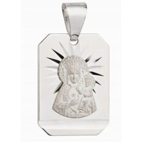    Obesek iz srebrnega medaljona s podobo Matere Božje iz Čenstohove pr. 925