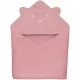 Kopalna brisača 100% muslin prevleka s kapuco 80x80 cm Lionelo Muslin Pink