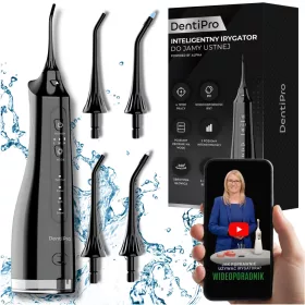   DentiPro brezžični zobni irigator 4 načini + 4 šobe, rezervoar 300 ml, IPX7