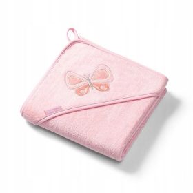   BabyOno Bambusna prevleka za kopel s kapuco NATURAL BAMBOO 100 x 100 cm roza