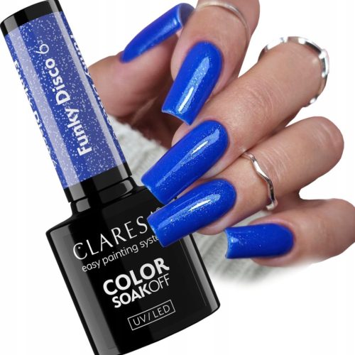 CLARESA MODERNO DISCO 6 BLUE BEAT HIBRIDNI LAK ZA NOHTE KOBALTNO MODER